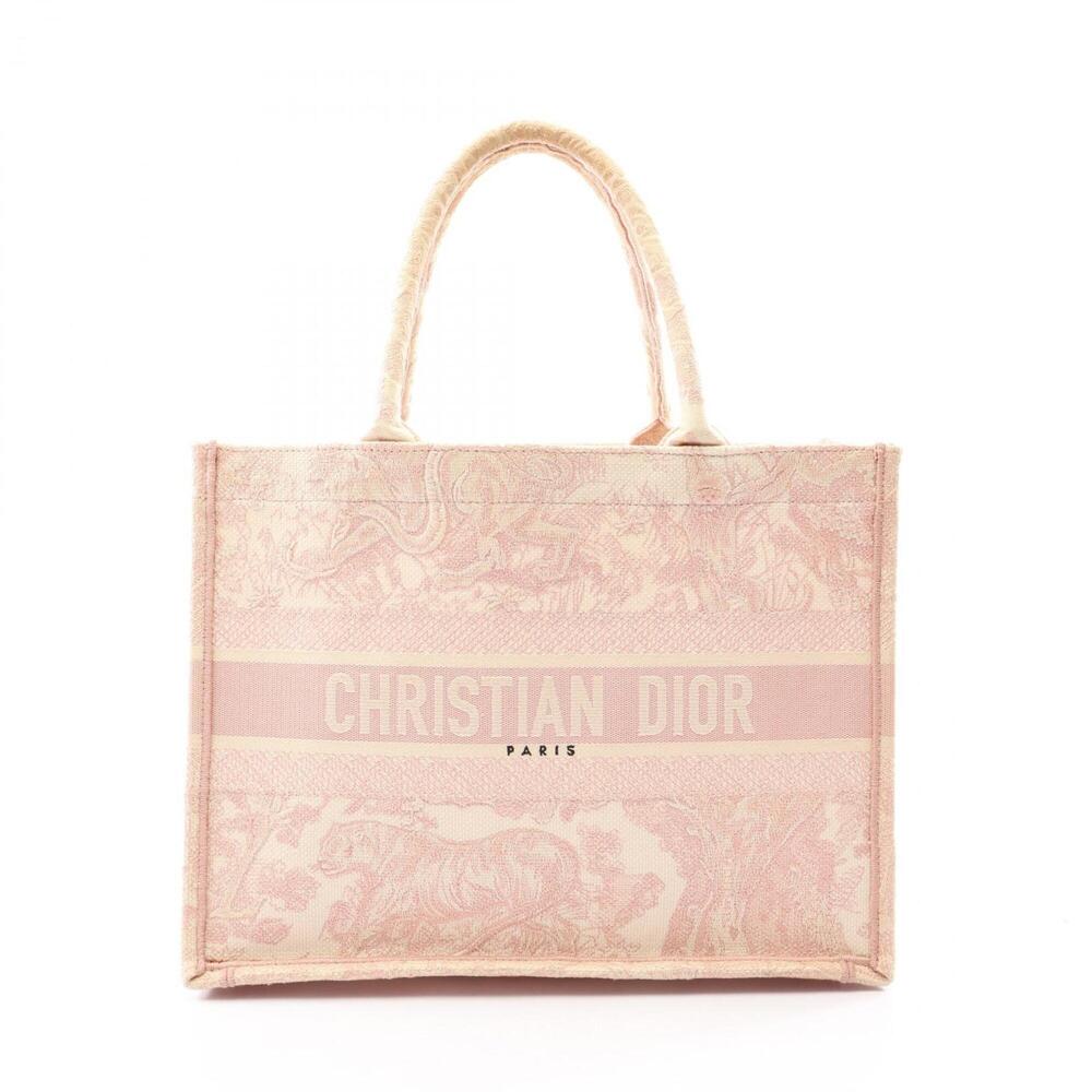 Christian Dior Dior BOOK TOTE Medium Tote Bag Handbag Canvas Women's Ivory/Pink